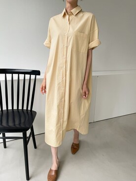 「コーディネート」｜「アイテム（シャツワンピース）」を使った、wwwshoptokyoさん（レディース・163cm）の夏コーディネート