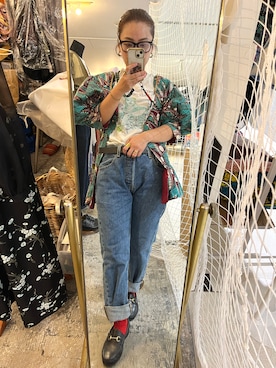 「秋先取りコーデ」｜「アイテム（ソックス/靴下）」を使った、yasuko0610さん（レディース・152cm）の秋コーディネート
