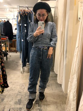 「古着好きな人と繋がりたい」｜「アイテム（キャミソール）」を使った、yasuko0610さん（レディース・152cm）の秋コーディネート