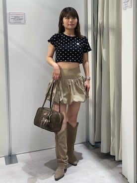 「アイテム（ボストンバッグ）」を使った、zukkiさん（レディース・152cm・20代）の夏コーディネート