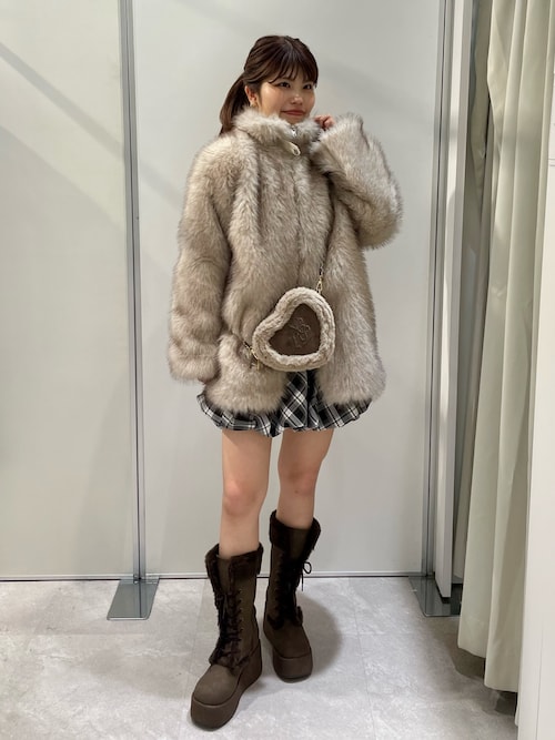 ハートスウェードショルダーバッグ（ショルダーバッグ）｜one after