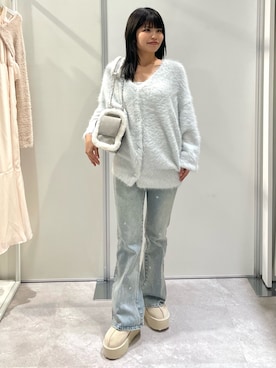 「ニット/セーター」｜「アイテム（シューズ）」を使った、zukkiさん（レディース・152cm）の冬コーディネート