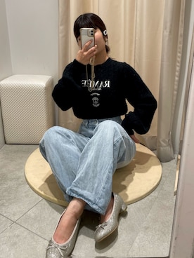「one after another NICE CLAUP（ワンアフターアナザーナイスクラップ）のアイテム（バレエシューズ、ゴールド系）」を使った、zukkiさん（レディース・153cm）の秋コーディネート
