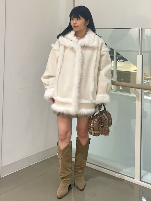 セール】【今すぐお届け可能!】ムートンミドルコート（ムートンコート