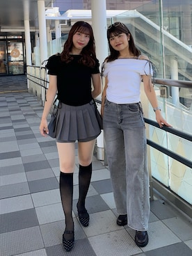 「アイテム（ローファー）」を使った、zukkiさん（骨格ストレート・レディース・152cm）の夏コーディネート