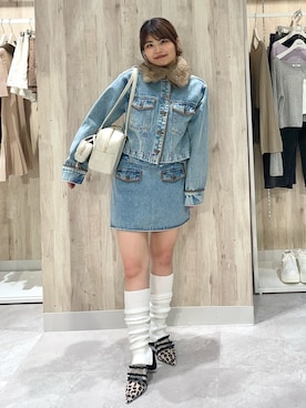 「アイテム（デニムジャケット）」を使った、zukkiさん（レディース・152cm・20代）の夏コーディネート