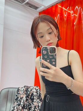 「アイテム（チューブトップ）」を使った、じゅりさん（レディース・150cm）の夏コーディネート