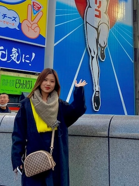 「GRL（グレイル）のアイテム（チェスターコート）」を使った、こはさん（レディース・153cm）の冬コーディネート