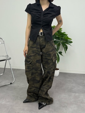 「迷彩パンツ」｜haleypescaさん（レディース・165cm）の夏コーディネート