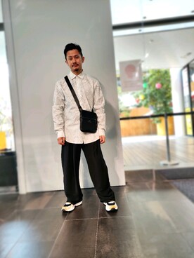 「ARMANI EXCHANGE（アルマーニエクスチェンジ）のアイテム（スラックス）」を使った、🇮🇹りょーちん🇮🇹さん（メンズ・160cm）の春コーディネート