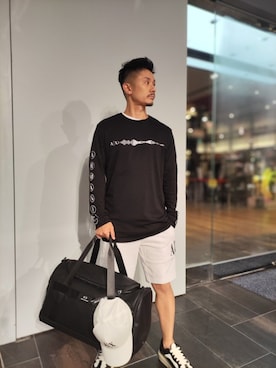 「ARMANI EXCHANGE（アルマーニエクスチェンジ）のアイテム（ボストンバッグ）」を使った、🇮🇹りょーちん🇮🇹さん（メンズ・160cm）の夏コーディネート