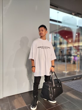 「ARMANI EXCHANGE（アルマーニエクスチェンジ）のアイテム（ボストンバッグ）」を使った、🇮🇹りょーちん🇮🇹さん（メンズ・160cm）の夏コーディネート