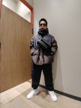 「アイテム（ダウンジャケット/コート）」を使った、🇮🇹りょーちん🇮🇹さん（メンズ・160cm）の秋コーディネート