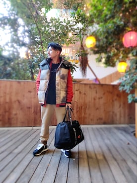 「ARMANI EXCHANGE（アルマーニエクスチェンジ）のアイテム（ボストンバッグ）」を使った、🇮🇹りょーちん🇮🇹さん（メンズ・160cm）の秋コーディネート