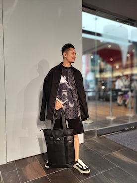 「ARMANI EXCHANGE（アルマーニエクスチェンジ）のアイテム（トートバッグ）」を使った、🇮🇹りょーちん🇮🇹さん（メンズ・160cm）の夏コーディネート