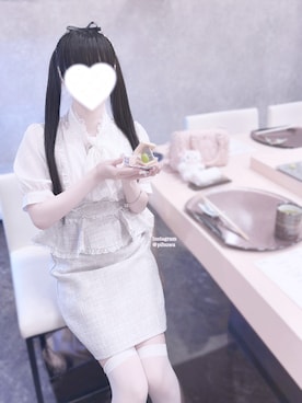 「アイテム（ワンピース/ドレス）」を使った、羽乃ぴふわさん（レディース・151cm）の夏コーディネート