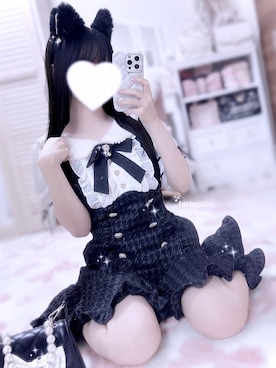 「量産型ヲタク」｜「アイテム（ワンピース/ドレス）」を使った、羽乃ぴふわさん（レディース・151cm）の春コーディネート