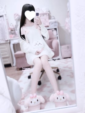 「アイテム（キャミソール）」を使った、羽乃ぴふわ(Instagramメイン)さん（レディース・151cm）の秋コーディネート