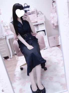 「綺麗めコーデ」｜「アイテム（ワンピース）」を使った、羽乃ぴふわさん（レディース・151cm）の春コーディネート