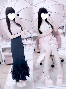「アイテム（ワンピース/ドレス）」を使った、羽乃ぴふわさん（レディース・151cm）の夏コーディネート