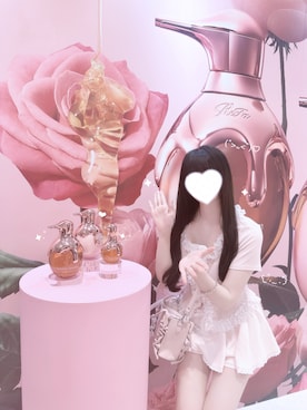 「OLIVE des OLIVE（オリーブデオリーブ）の【インフルエンサー企画】miko ふりふりスカパン（スカート、ピンク系）」を使った、羽乃ぴふわ(インスタ見に来てね🎀)さん（レディース・151cm）の秋コーディネート