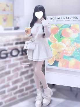 「evelyn（evelyn）のアイテム」を使った、羽乃ぴふわ(インスタ見に来てね🎀)さん（レディース・151cm）の冬コーディネート