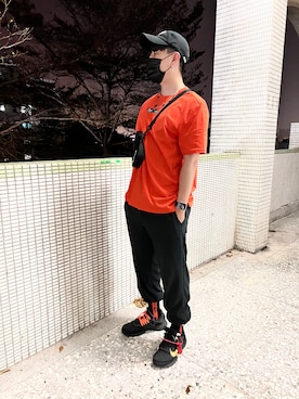 「NET（ネット）のアイテム（トップス）」を使った、SKzさん（メンズ・175cm）の春コーディネート
