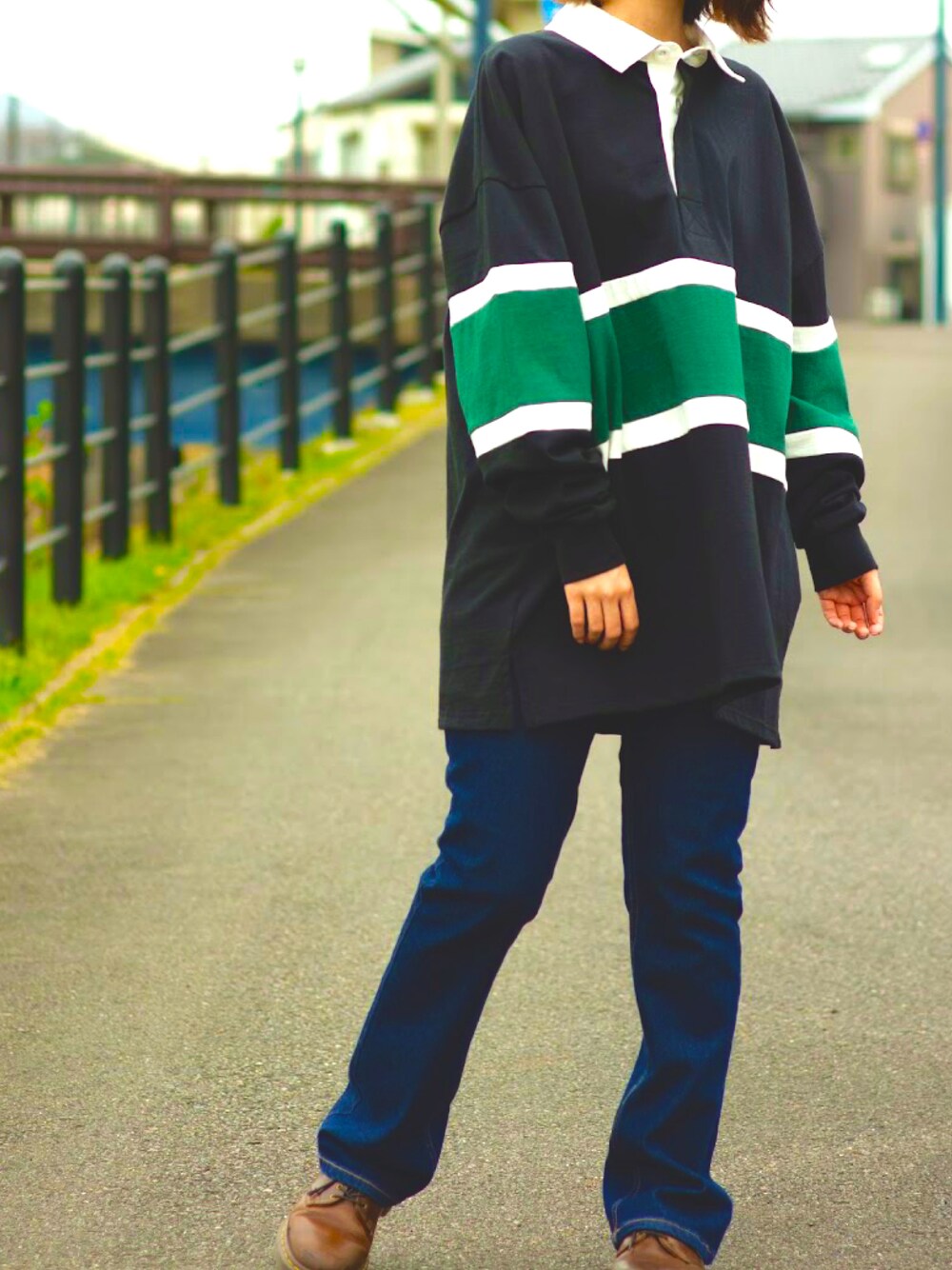 FACETASM ラガーシャツ レイヤードMIX RUGBY SHIRT （FACETASM