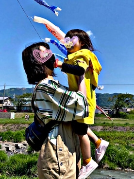 「SITRY（シトリー）のアイテム（オールインワン・サロペット）」を使った、wincsさん（レディース・159cm）の春コーディネート