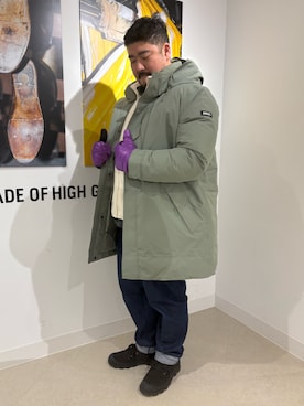 「AIGLE（エーグル）のアイテム」を使った、tezuka08aigleさん（メンズ・173cm）の冬コーディネート