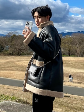 「いいね返し」｜「アイテム（財布/小物）」を使った、rikiayabeさん（メンズ・172cm）の冬コーディネート