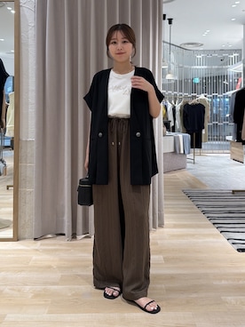 「PAPILLONNER（パピヨネ）のアイテム」を使った、rukaさん（レディース・154cm）の夏コーディネート
