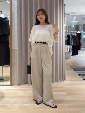 「PAPILLONNER（パピヨネ）のアイテム」を使った、rukaさん（レディース・154cm）の夏コーディネート