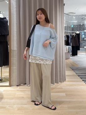 「PAPILLONNER（パピヨネ）のアイテム」を使った、rukaさん（レディース・154cm）の夏コーディネート