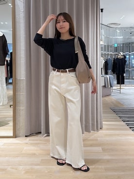 「PAPILLONNER（パピヨネ）のアイテム」を使った、rukaさん（レディース・154cm）の夏コーディネート