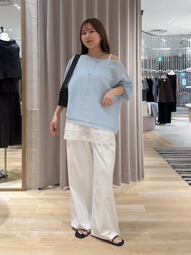 「PAPILLONNER（パピヨネ）のアイテム」を使った、rukaさん（レディース・154cm）の夏コーディネート