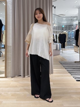 「PAPILLONNER（パピヨネ）のアイテム」を使った、rukaさん（レディース・154cm）の夏コーディネート