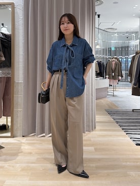 「PAPILLONNER（パピヨネ）のアイテム」を使った、rukaさん（レディース・154cm）の秋コーディネート