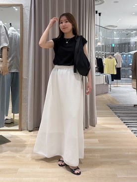 「PAPILLONNER（パピヨネ）のアイテム」を使った、rukaさん（レディース・154cm）の夏コーディネート