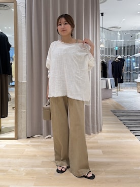 「PAPILLONNER（パピヨネ）のアイテム」を使った、rukaさん（レディース・154cm）の夏コーディネート