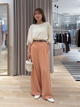 「PAPILLONNER（パピヨネ）のアイテム」を使った、rukaさん（レディース・154cm）の夏コーディネート