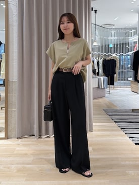 「PAPILLONNER（パピヨネ）のアイテム」を使った、rukaさん（レディース・154cm）の夏コーディネート