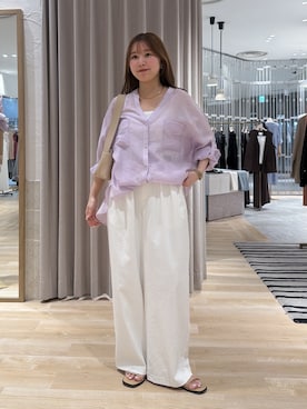 「PAPILLONNER（パピヨネ）のアイテム」を使った、rukaさん（レディース・154cm）の夏コーディネート