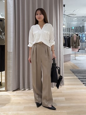 「PAPILLONNER（パピヨネ）のアイテム」を使った、rukaさん（レディース・154cm）の秋コーディネート