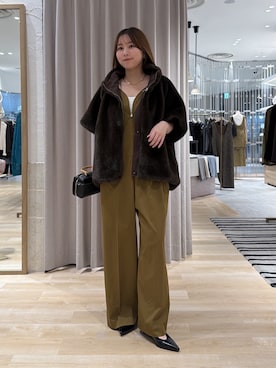 「アイテム（つなぎ/オールインワン、グリーン系）」を使った、rukaさん（レディース・154cm）の夏コーディネート
