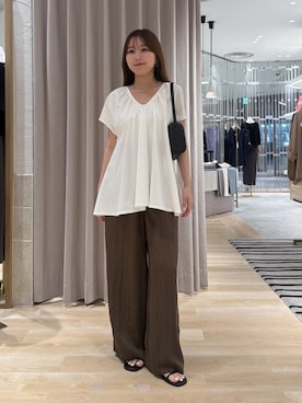 「PAPILLONNER（パピヨネ）のアイテム」を使った、rukaさん（レディース・154cm）の夏コーディネート