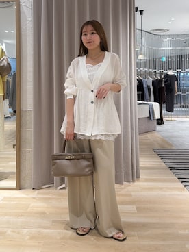 「PAPILLONNER（パピヨネ）のアイテム」を使った、rukaさん（レディース・154cm）の夏コーディネート