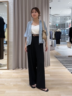 「PAPILLONNER（パピヨネ）のアイテム」を使った、rukaさん（レディース・154cm）の夏コーディネート