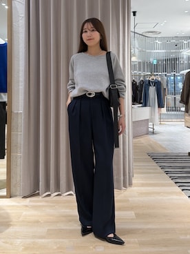 「PAPILLONNER（パピヨネ）のアイテム」を使った、rukaさん（レディース・154cm）の秋コーディネート