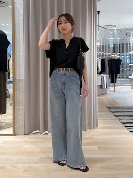 「PAPILLONNER（パピヨネ）のアイテム」を使った、rukaさん（レディース・154cm）の夏コーディネート
